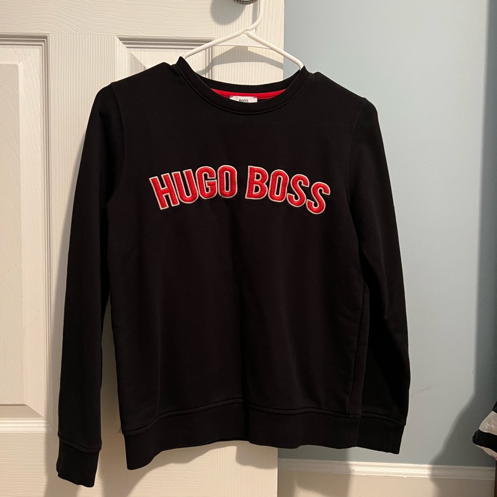 Hugo Boss red logo branded plaster on black base color